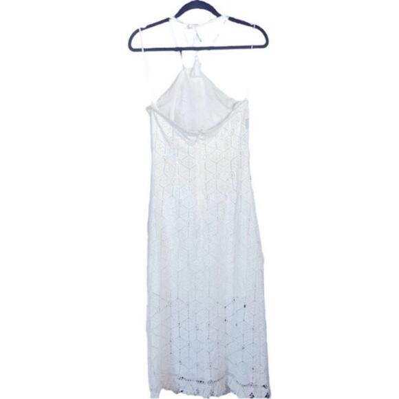 White Lace Halter Midi Dress Small NWT Bridal Shower Wedding Guest - Picture 5 of 8